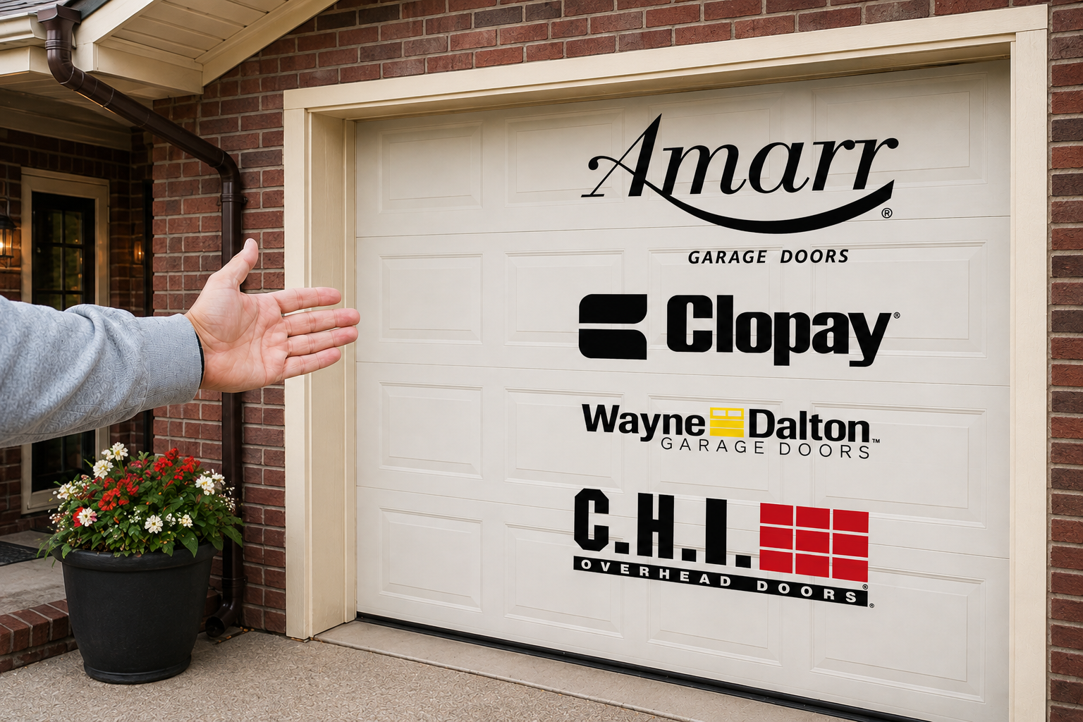 Trusted garage door brands — LiftMaster, Clopay, Amarr, C.H.I., and more