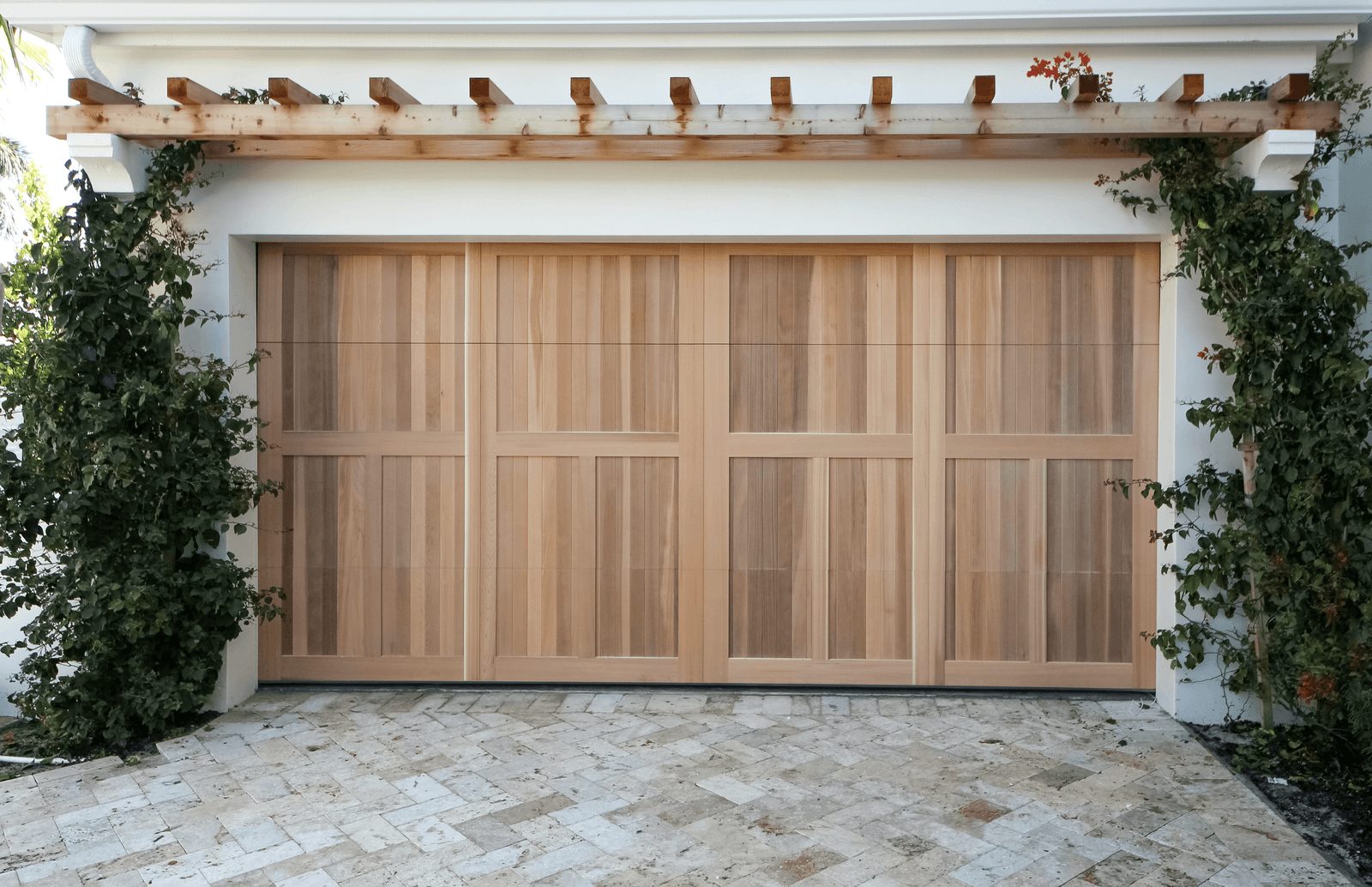 Colonial carriage house garage door