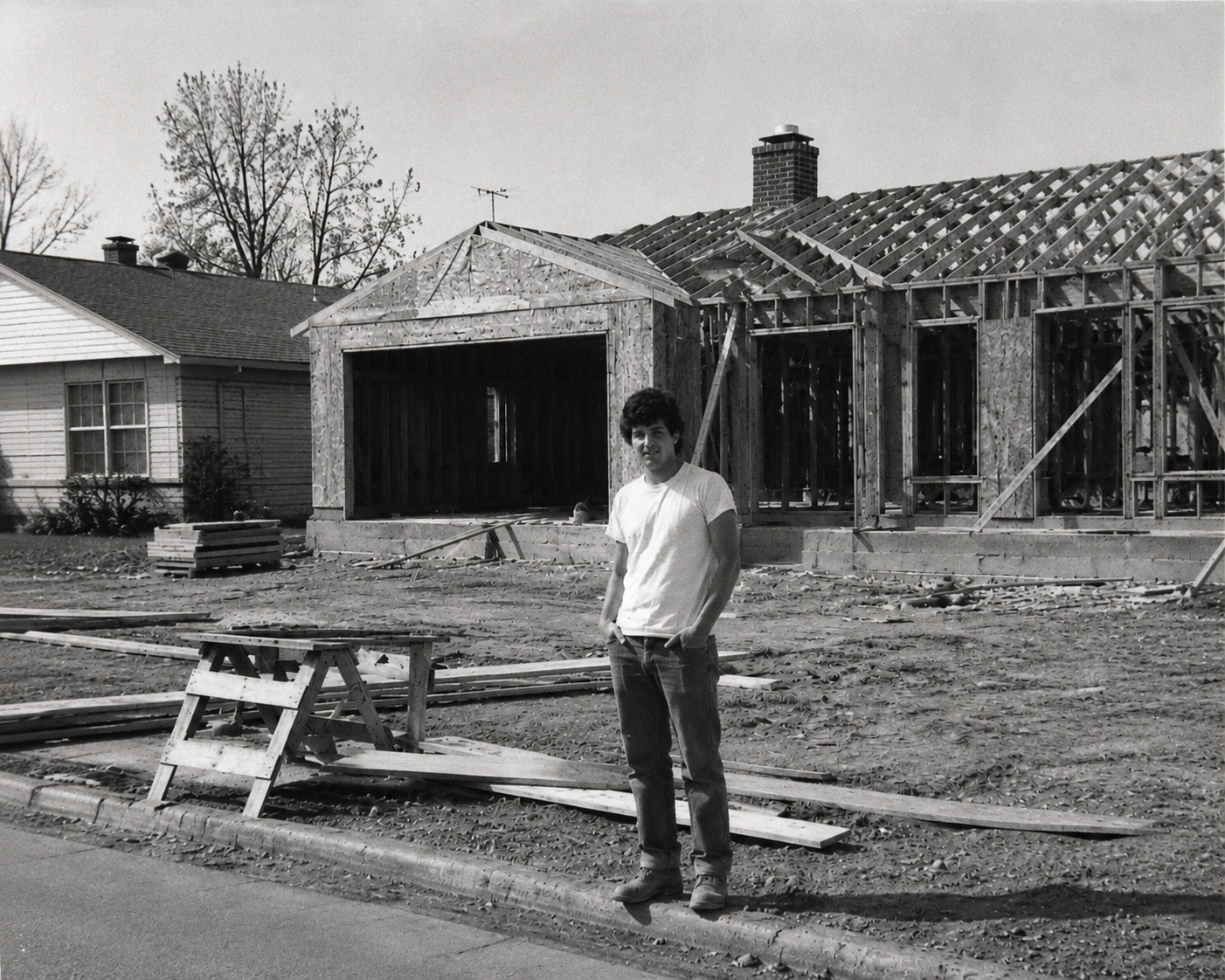 Archival photo of the Steward family &mdash; three generations of North Texas garage door service since 1993