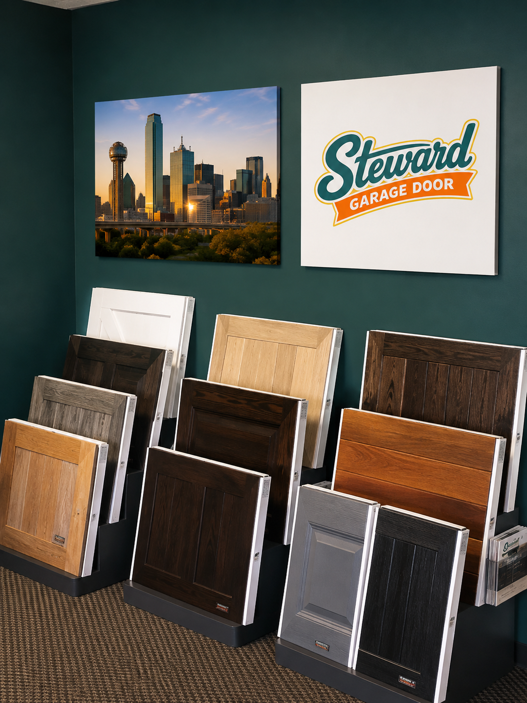 Garage door material options — steel, aluminum, wood, and glass