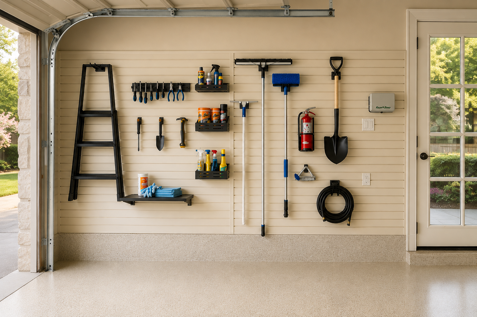 Garage storage and organization solutions installed by Steward