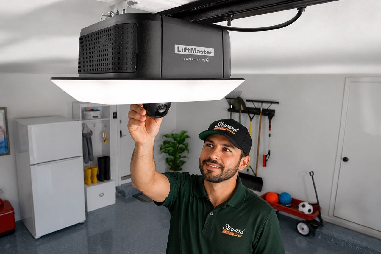 New garage door installation